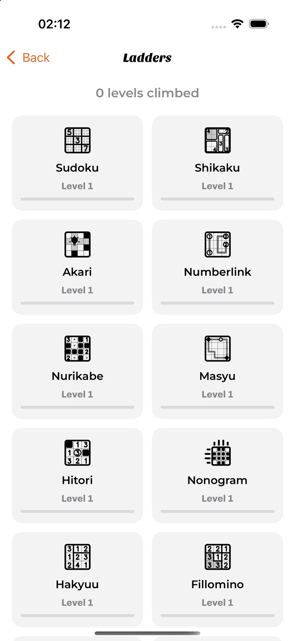 A ladder for every puzzle type